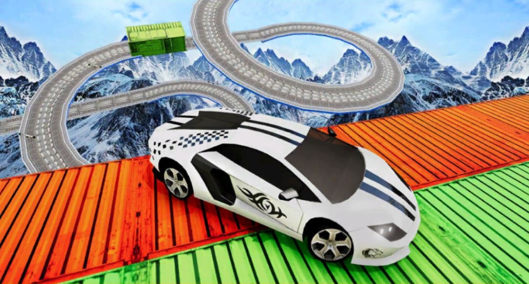 Jugando Juegos de Carros - Impossible Stunt Car Tracks 3D 